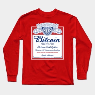 Bitcoin Beer Label Long Sleeve T-Shirt